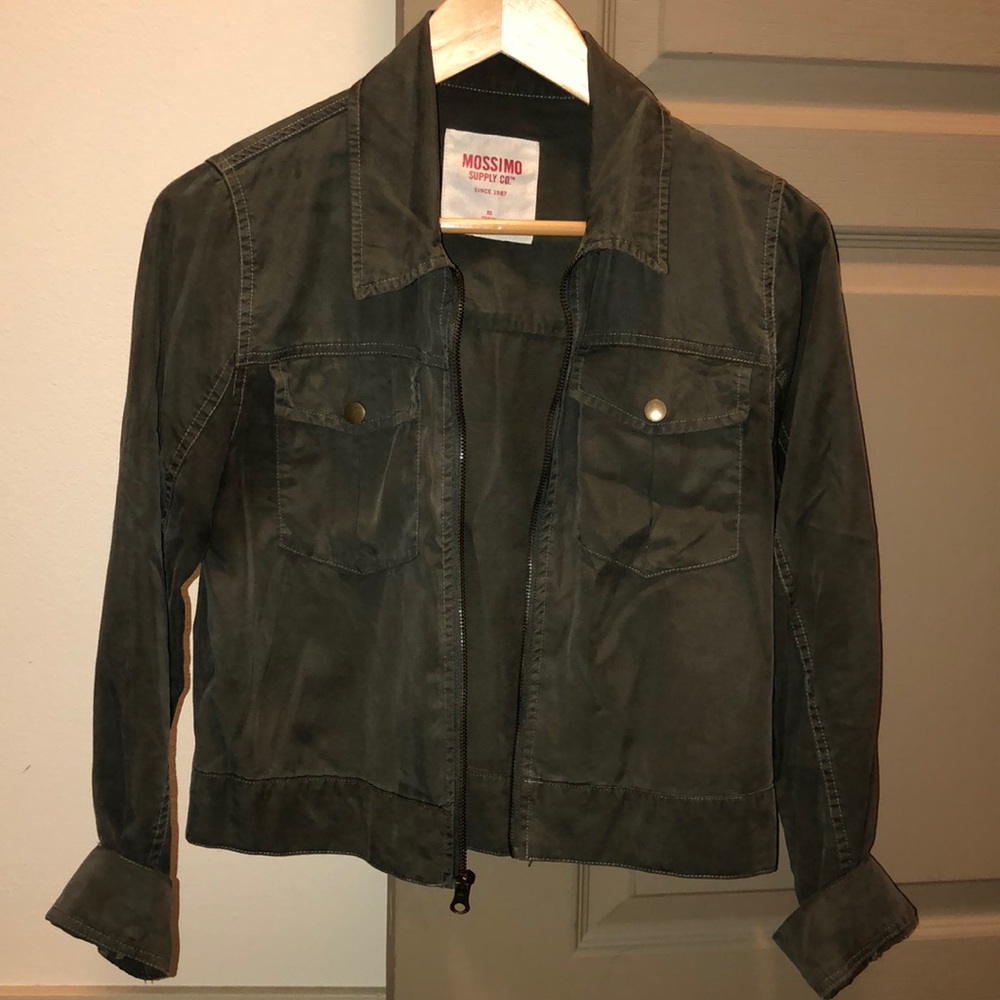 Olive Green Army Zip Up